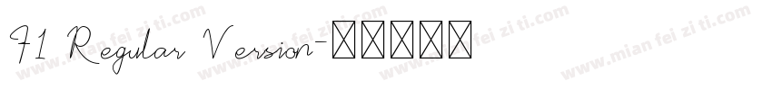 F1 Regular Version字体转换